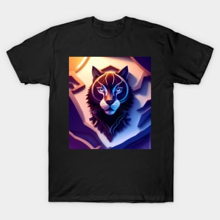 AI-Generated black lion T-Shirt